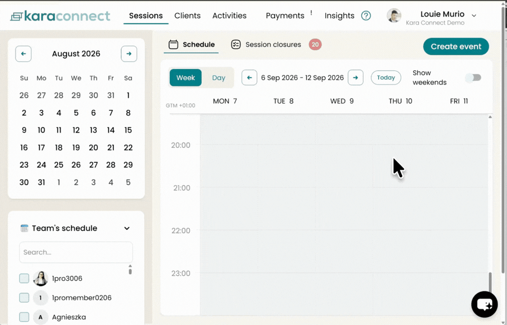 Calendar and Wellbeing Hub Availability 2