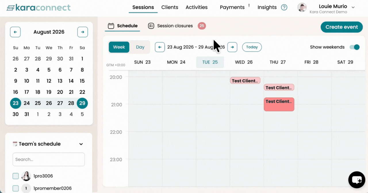 Voiding Cancelled Session